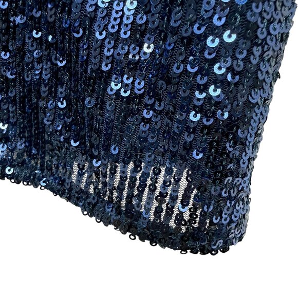 Banana Republic Blue Sequin Top Size Small Camisole Tank Party Evening Womens - Picture 8 of 9